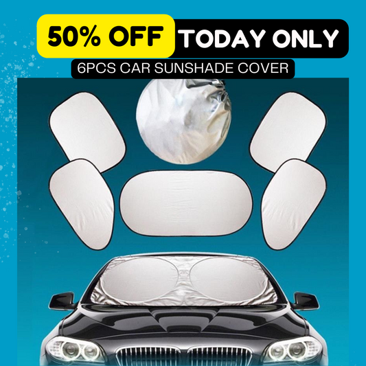 6pcs Car Sunshade Sun shade front rear whole Window Film Windshield Visor Cover UV Protect Reflector